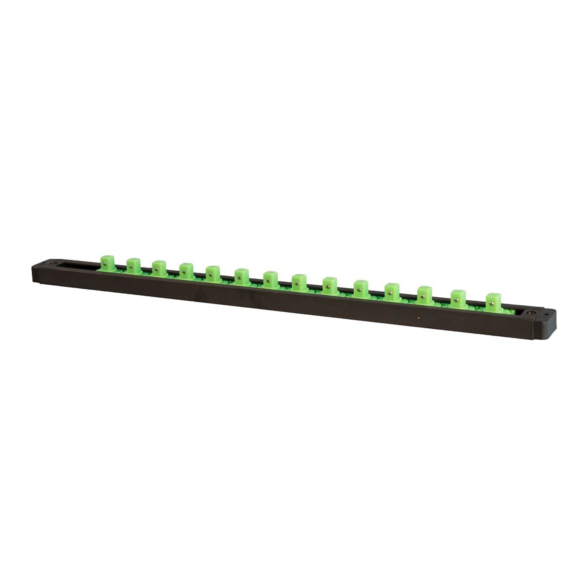 Mechanic's Time Savers Lock-A-Socket — 3/8in. Drive, Matte Black, Green Posts, Magnetic Base, Model# MTSLAS38MBG